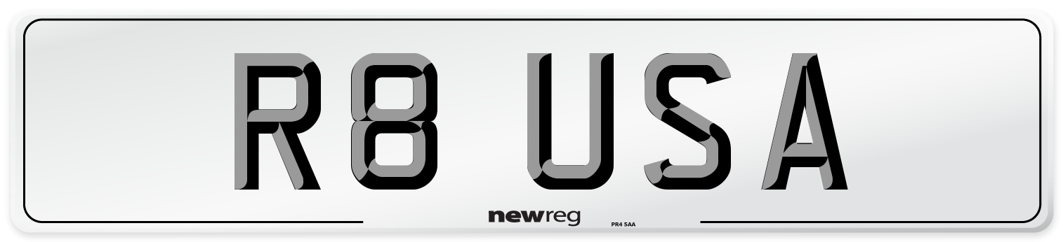 R8 USA Number Plate from New Reg